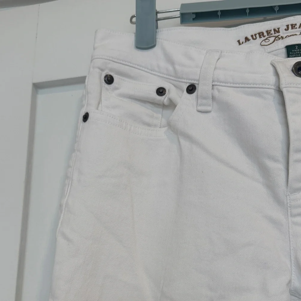 Ralph Lauren Women's Straight Leg White Jeans - Picture 3 of 6
